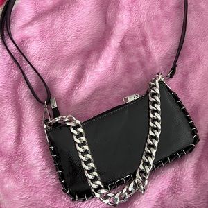 Black Chain Shoulder / Crossbody Bag